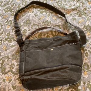 Canvas purse with leather trim NEW